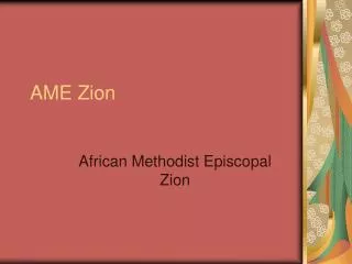 AME Zion