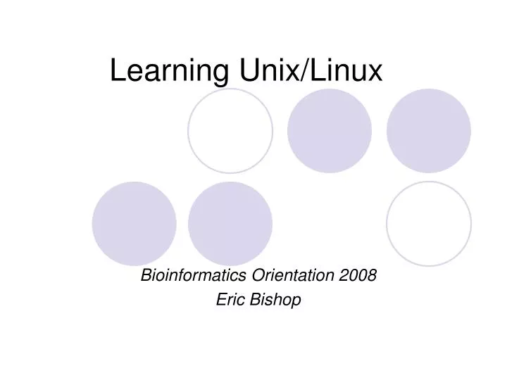 learning unix linux