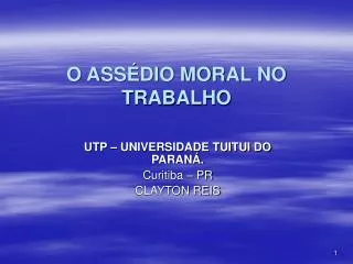 o ass dio moral no trabalho