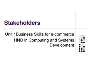 stakeholders