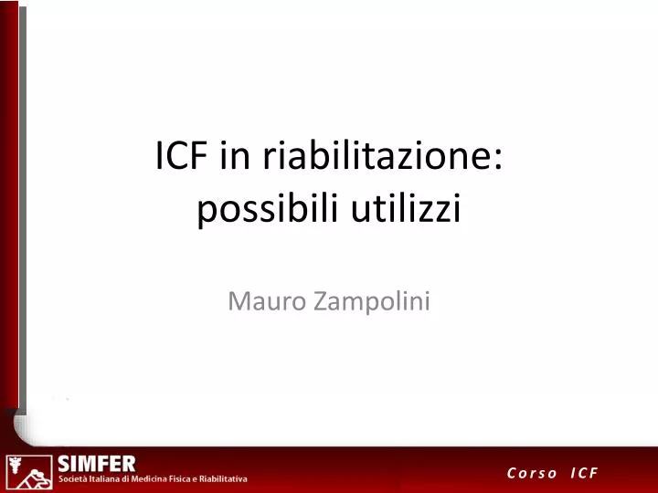 icf in riabilitazione possibili utilizzi