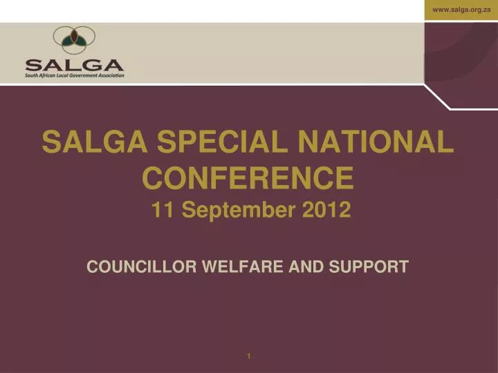 salga special national conference 11 september 2012