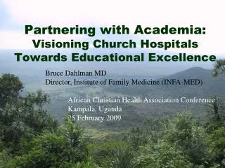 Partnering with Academia: Visioning Church Hospitals Towards Educational Excellence