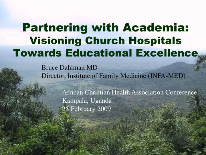 partnering with academia visioning church hospitals towards educational excellence