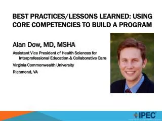 BEST Practices/lessons learned: using core competencies to build a program