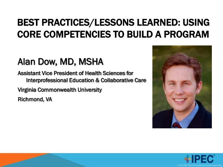 best practices lessons learned using core competencies to build a program