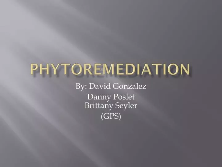 phytoremediation