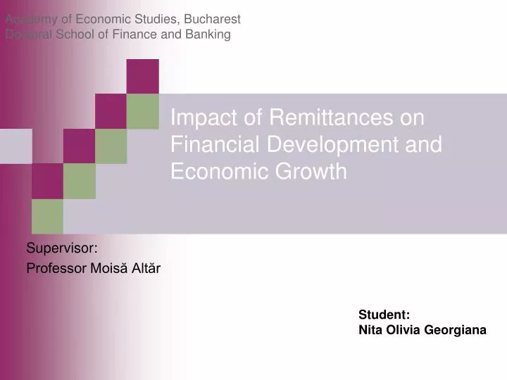 impact of remittances on financial development and economic growth