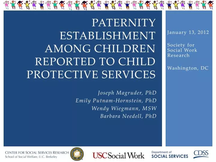 paternity establishment among children reported to child protective services