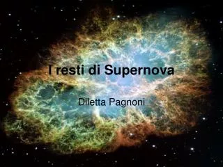 i resti di supernova