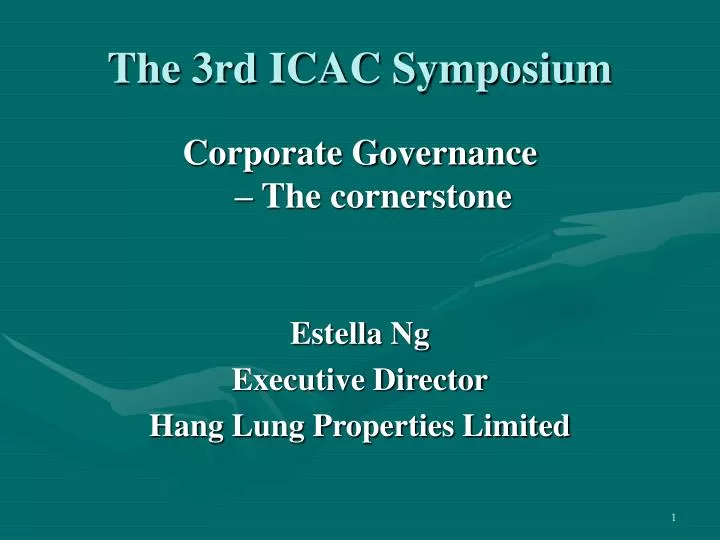 the 3rd icac symposium