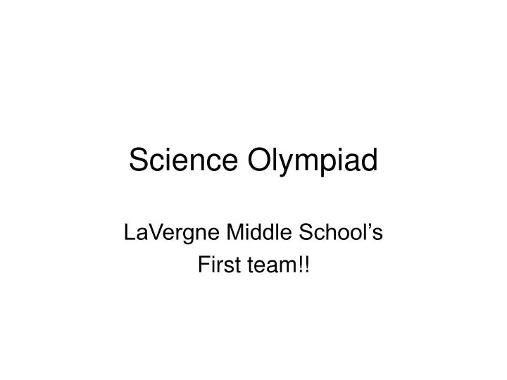 science olympiad