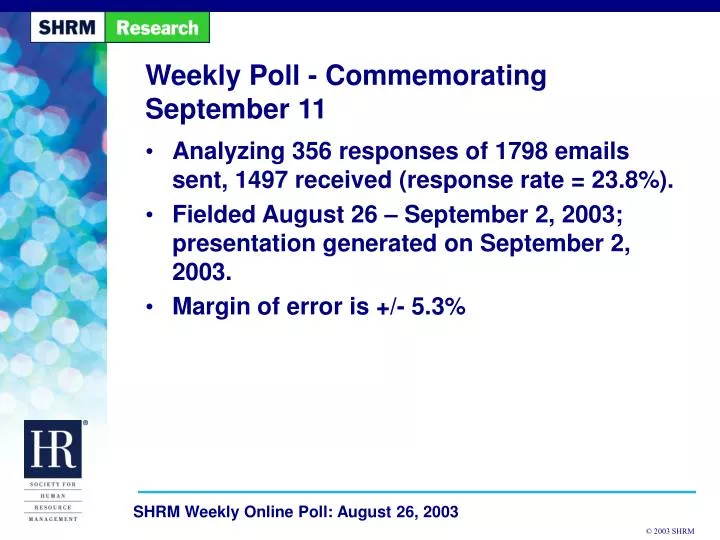 weekly poll commemorating september 11