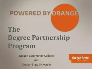 The Degree Partnership Program