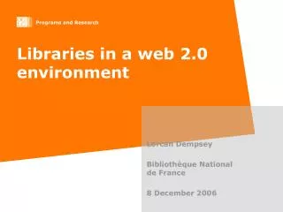 libraries in a web 2 0 environment