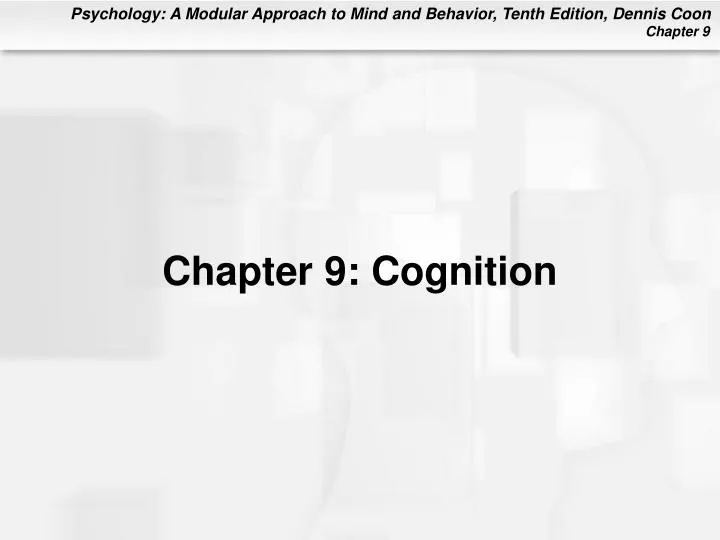 chapter 9 cognition