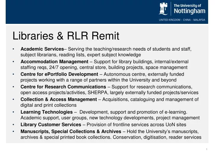 libraries rlr remit
