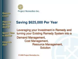 Saving $625,000 Per Year