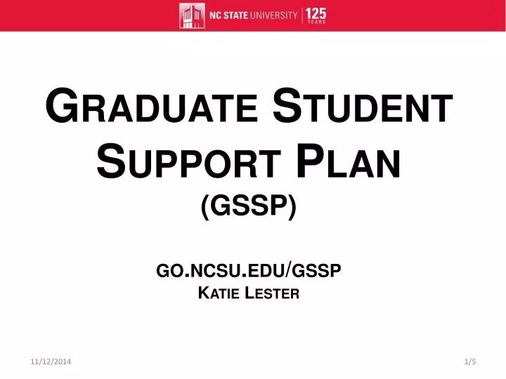 graduate student support plan gssp go ncsu edu gssp katie lester