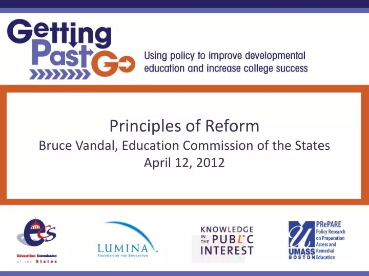 principles of reform bruce vandal education commission of the states april 12 2012