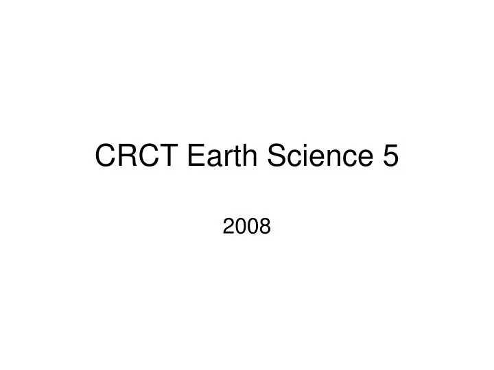crct earth science 5