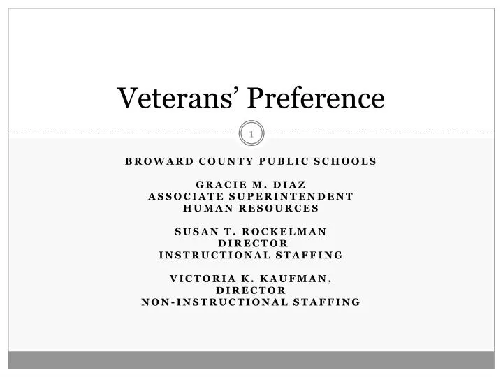veterans preference