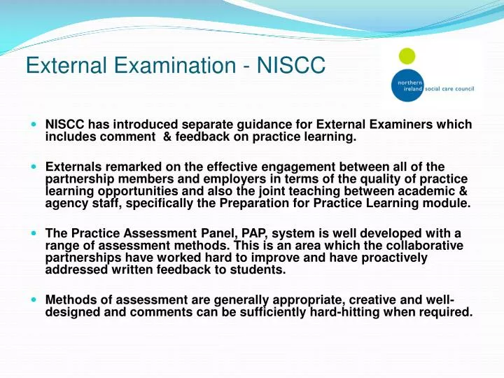 external examination niscc