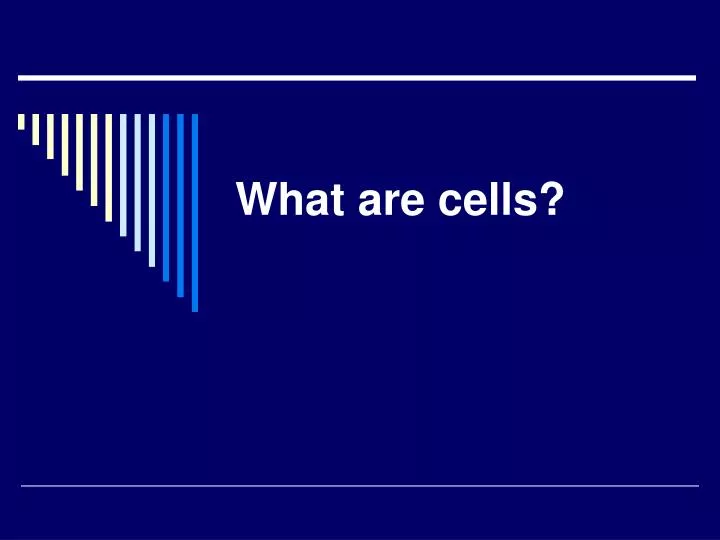 what are cells
