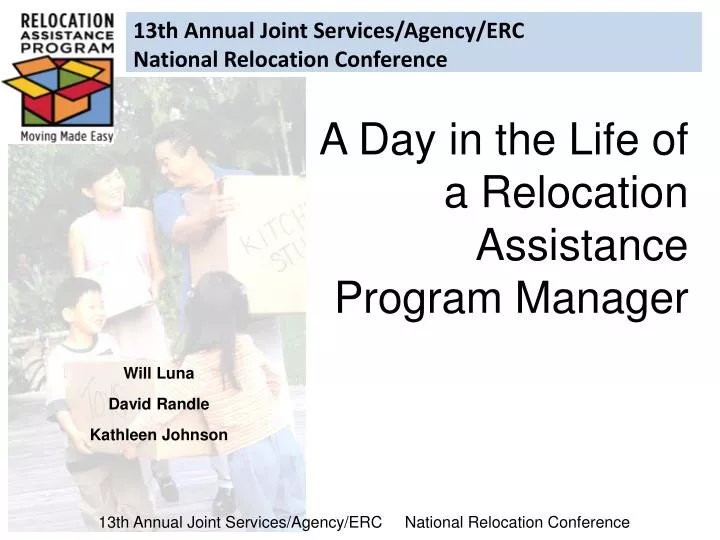 13th annual joint services agency erc national relocation conference