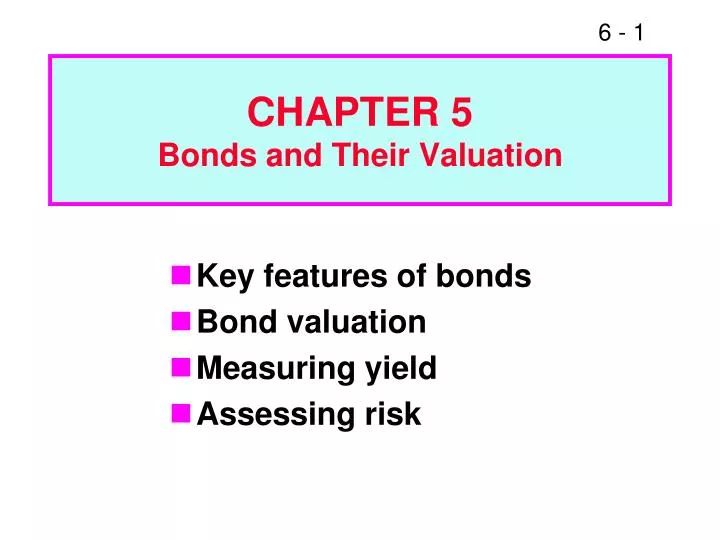 chapter 5 bonds and their valuation