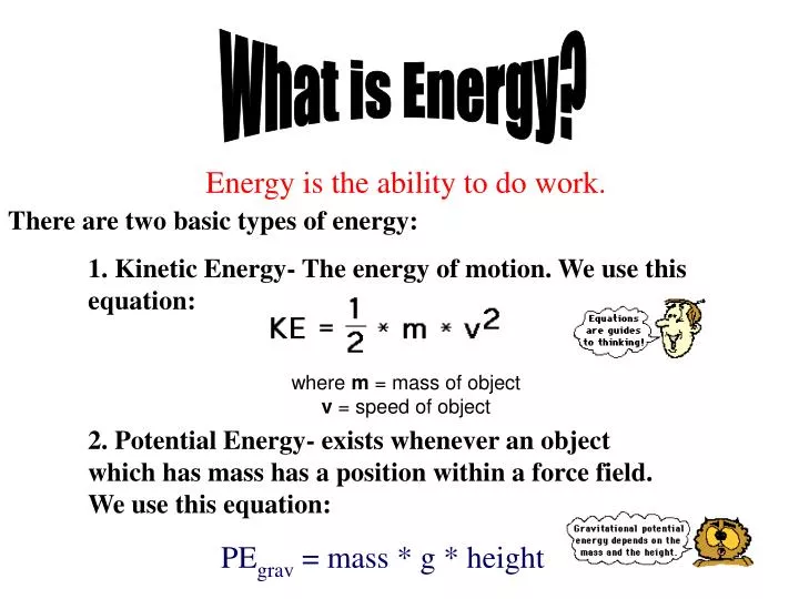 energy is the ability to do work