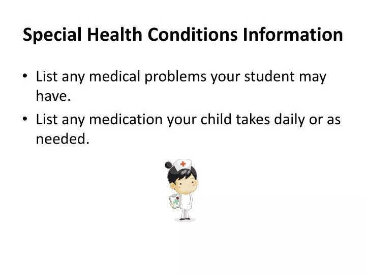 special health conditions information