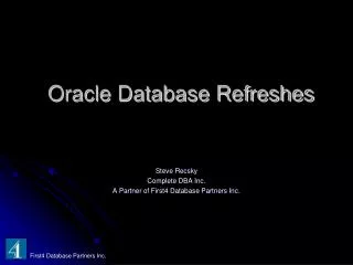 Oracle Database Refreshes
