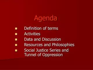 Agenda