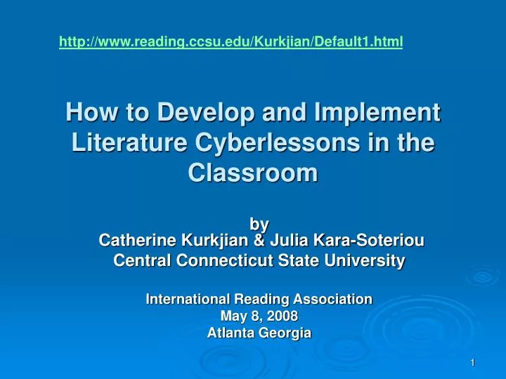 how to develop and implement literature cyberlessons in the classroom