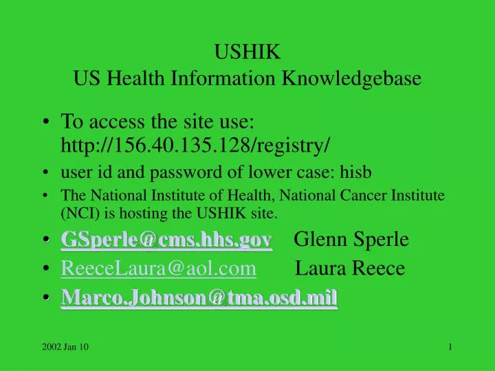 ushik us health information knowledgebase