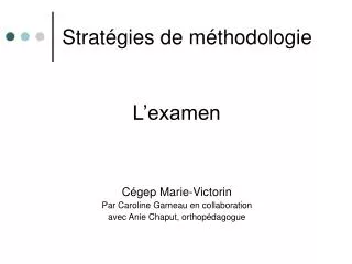 strat gies de m thodologie