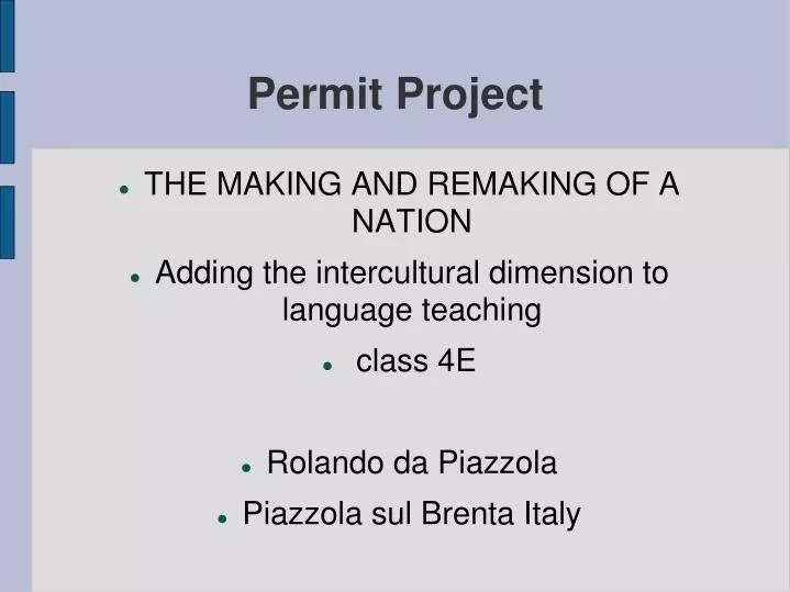 permit project
