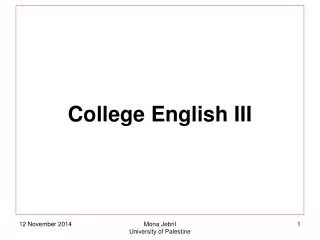 College English III