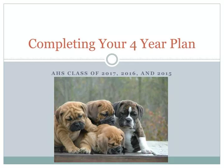 completing your 4 year plan