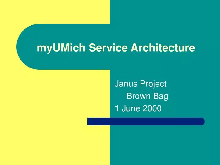 myumich service architecture