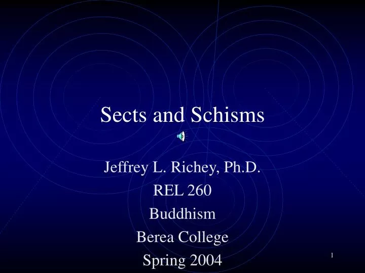 sects and schisms