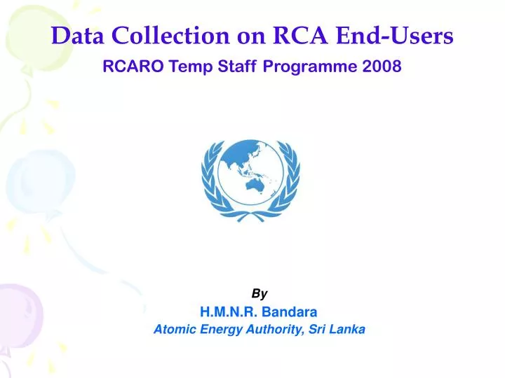 data collection on rca end users rcaro temp staff programme 2008