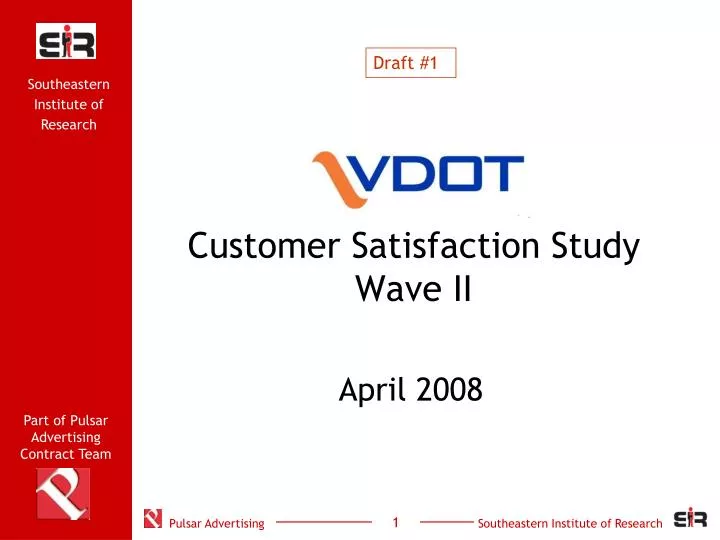 customer satisfaction study wave ii