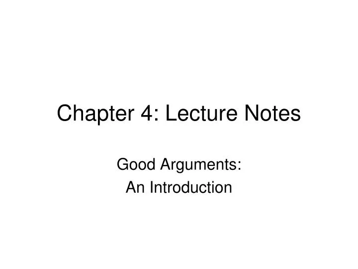 chapter 4 lecture notes