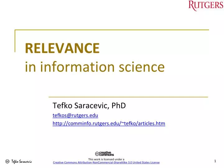 relevance in information science