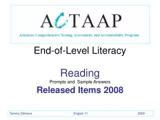 End-of-Level Literacy