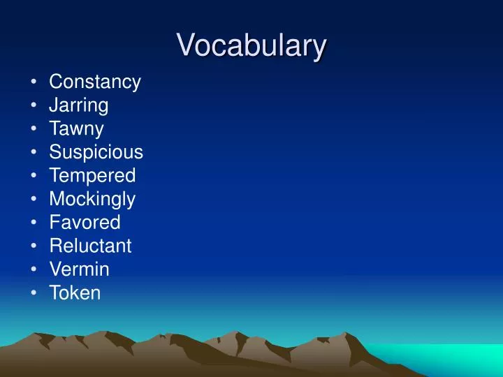 vocabulary