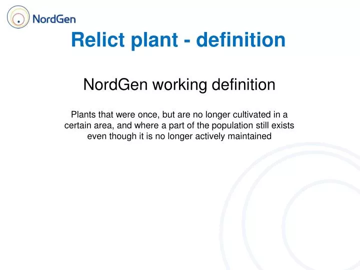 relict plant definition