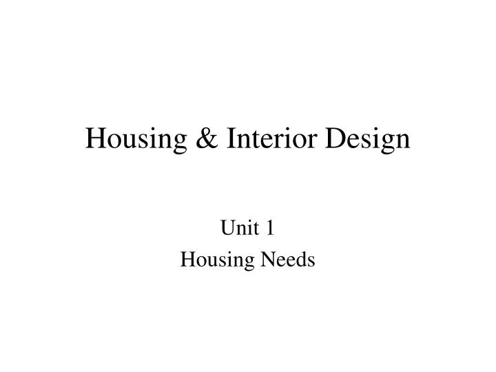 housing interior design